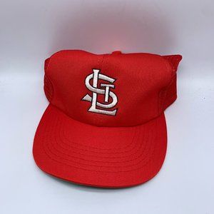 Vintage St. Louis Cardinals Trucker Hat Men Red MLB Snap‎ Back Cap New